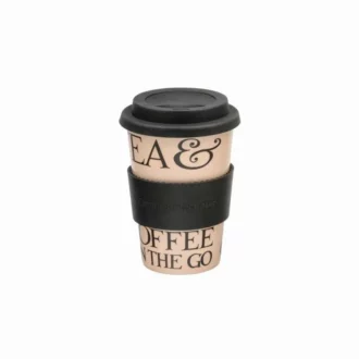 'Black Toast' Rice Husk Travel Cup by Emma Bridgewater