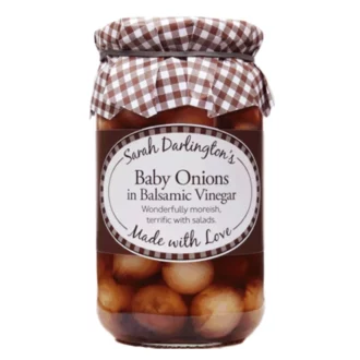Picture of Jar of Baby Onions in Balsamic Vinegar.