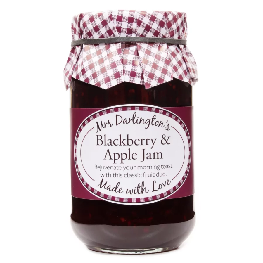 image of a jar of Blackberry and apple jam