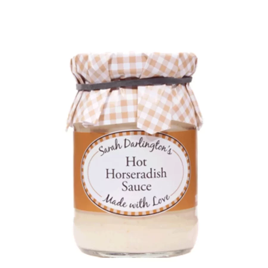 image of a jar of hot horseradish sauce