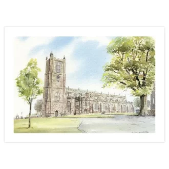 The Priory Lancaster Greetings Card by Colin Pickering