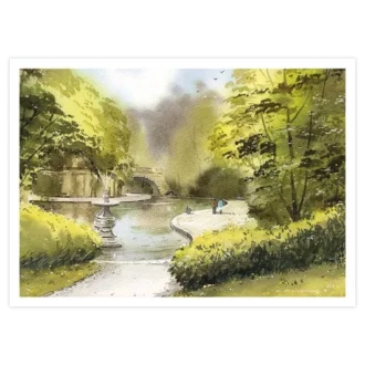 Fountain at Williamson Park Greetings Card by Colin Pickering