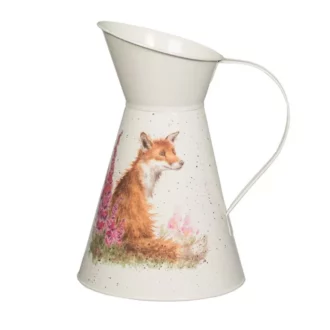 Picture of flower jug with fox and foxgloves.