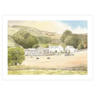 Picture of card that depicts Yew Tree Farm in Crook.