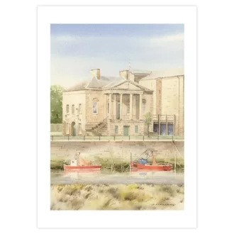 a picture of a card depicting the Maritime Museum Lancaster.