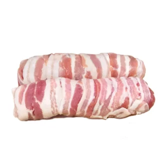Forcemeat Stuffing Log Wrapped in Streaky Bacon