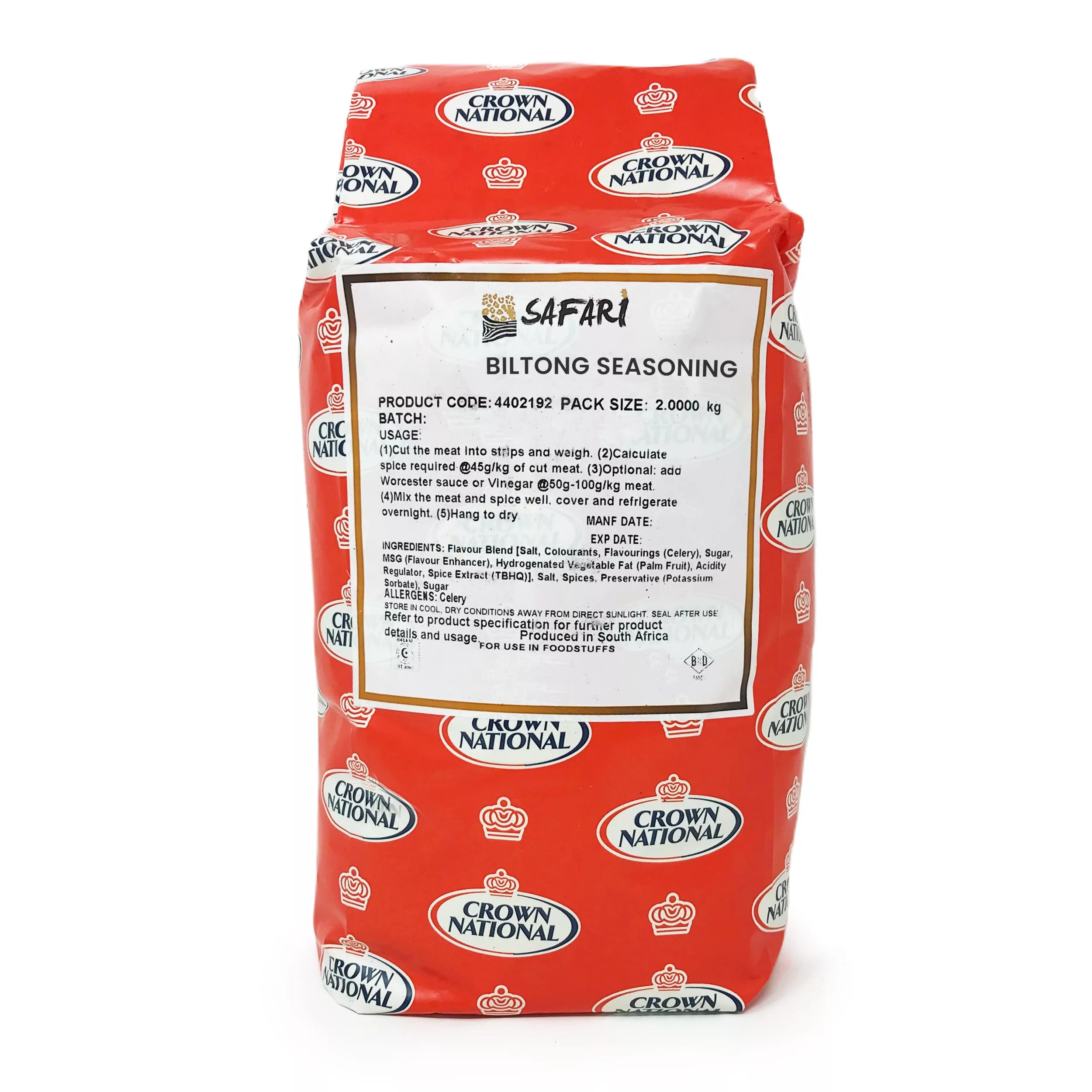 crown national safari biltong spice ingredients