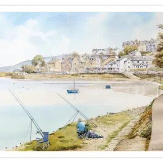 Picture of a card depicting Arnside revisited by Colin Pickering.