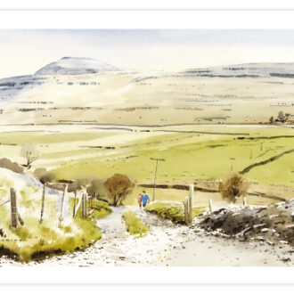 Picture depicting card with Ingleborough & the White Scars