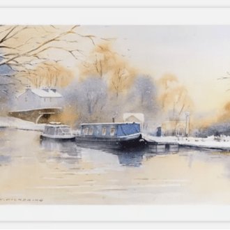 Picture showing winter on the Canal