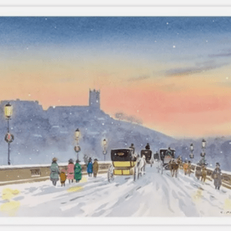 Picture depicting an old fashioned Christmas, Lancaster