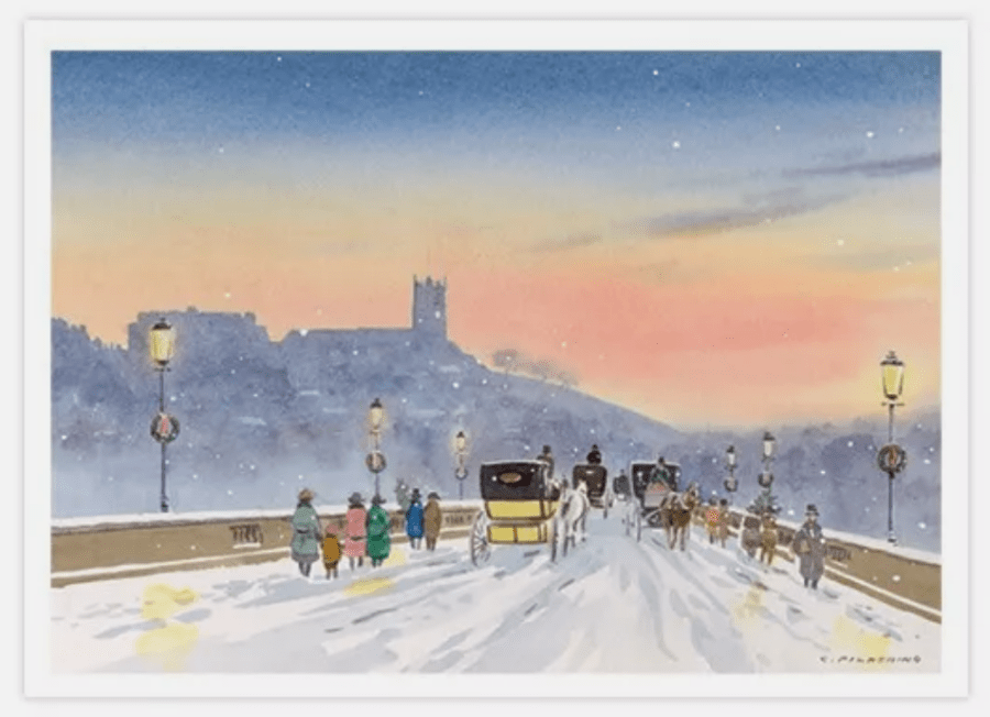 Picture depicting an old fashioned Christmas, Lancaster
